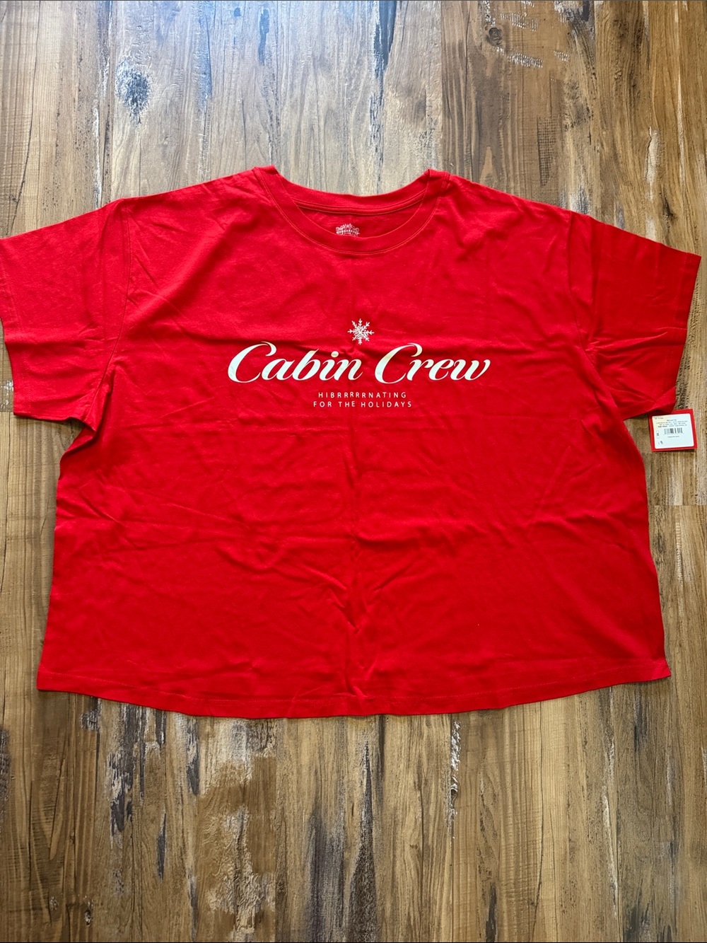 Cabin Crew Red Graphic Tee